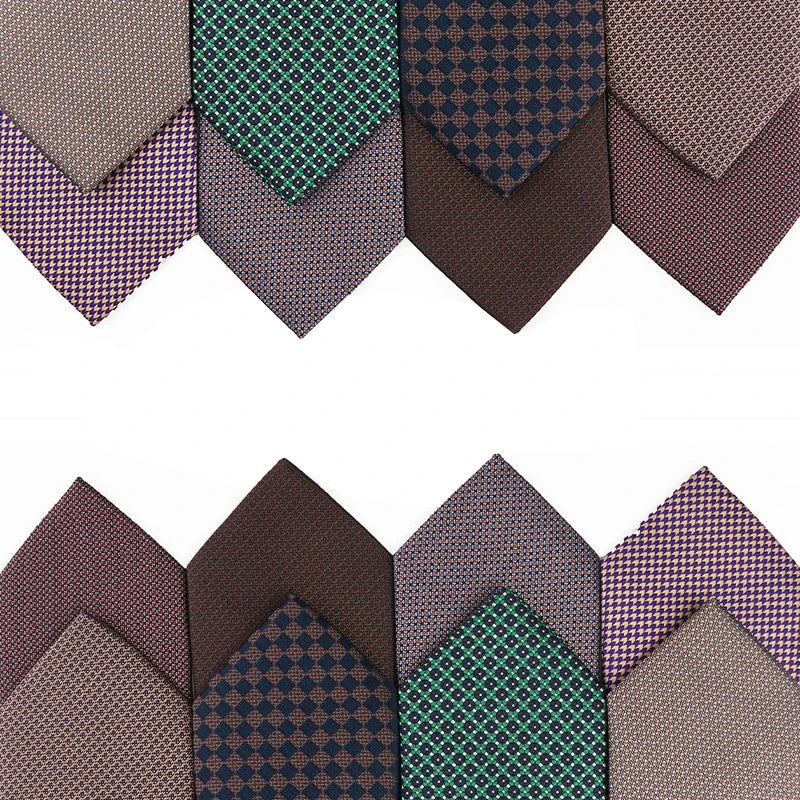Khaki Brown Green Neck Ties for Men Business Men's Polyester Plaid Tie Vintage Suit Accessories Mens Ties Silk Custom Neckties
