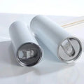 Double Wall 304 Stainless Steel Cup Office Portable Straight Drinking Cup with Straw and Lid Sublimation Aluminum Water Bottle