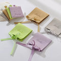 High Quality Custom LOGO Colorful Jewelry Packaging Pouches Bow Tie Microfiber Suede Pouch Jewelry Bag