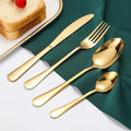Wedding Gold Cutlery Set Customized with logo Spoons Forks Knives Stainless Steel Rose Goldblueblackflatware Set