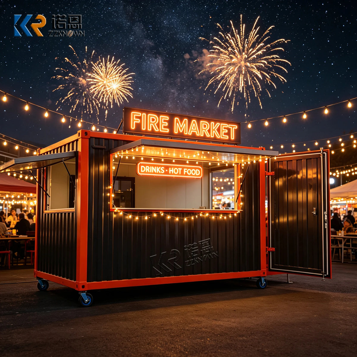 3.5M Container Kitchen Custom Outdoor Integrated Commercial Kitchen with Stainless Steel Equipment MegaBDM
