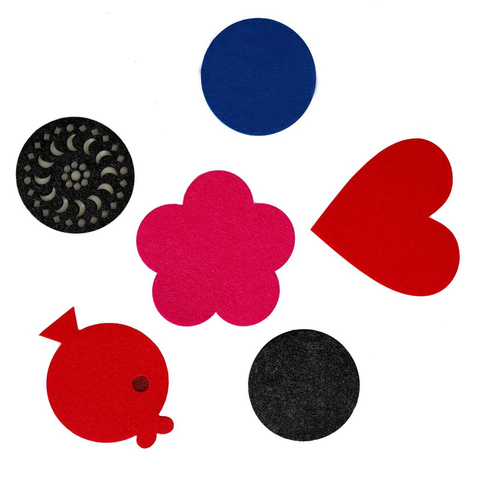 Customized  Specific Shape  Absorbent Felt Drink Coasters Mat