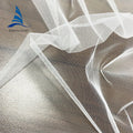 High Quality Hexagon Floral Mesh Soft Tulle Fabric 63\" White in Stock Knitted Polyester Tuls From China Manufacturer