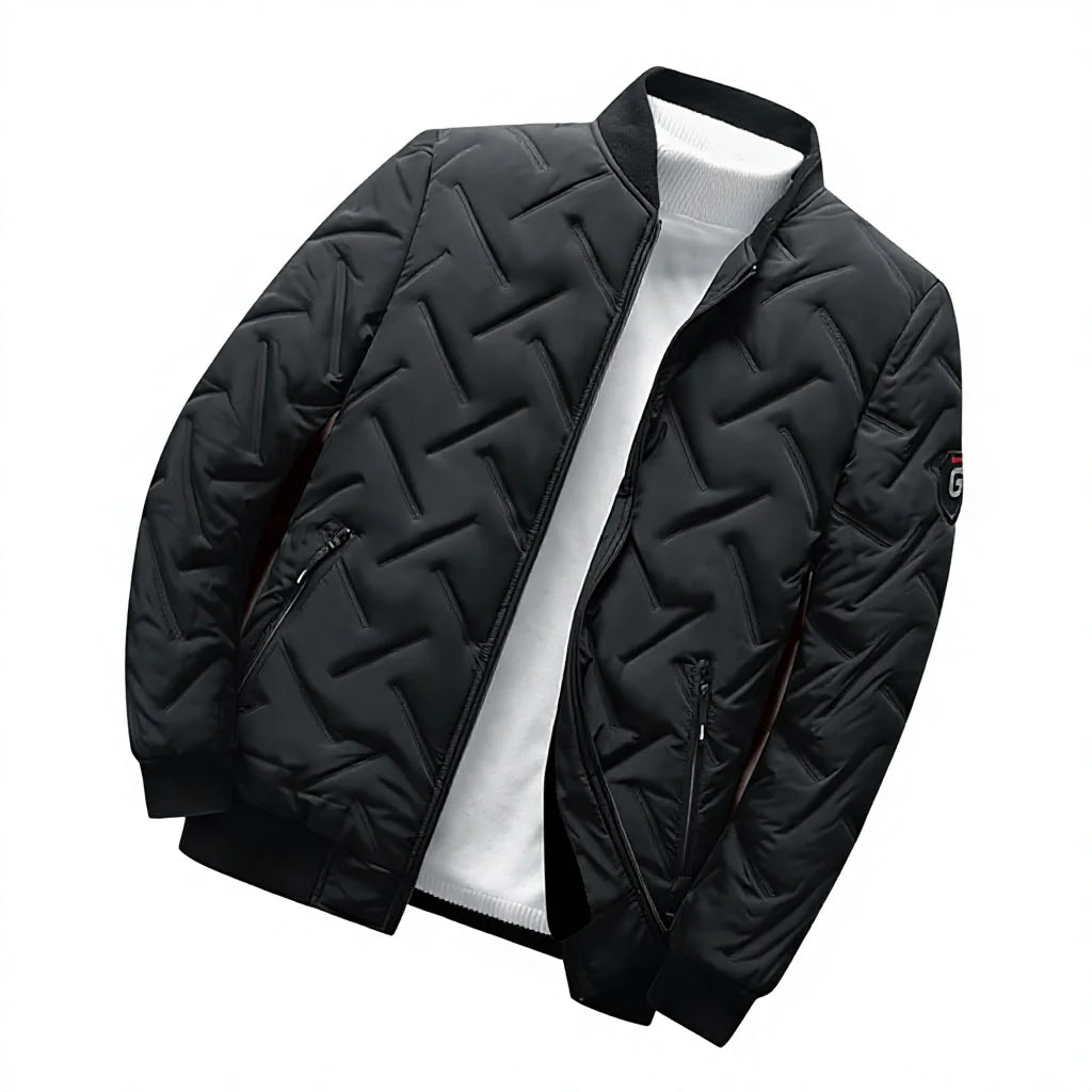 Bangladesh CN Factory Price Custom Logo Embroidery Men's Lightweight Cotton Padded Stand Collar Corduroy Windproof Jackets MegaBDM