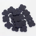 HanYu High Quality Four-Leaf Clover Shape Double Flat Goldstone Gemstone 10mm Blue Sand