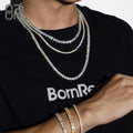 5mm 8" VVS Tennis Moissanite Bracelet Fast Shipping Outlet Super Bling Iced Out 925 Silver Link Chain Fine Jewelry