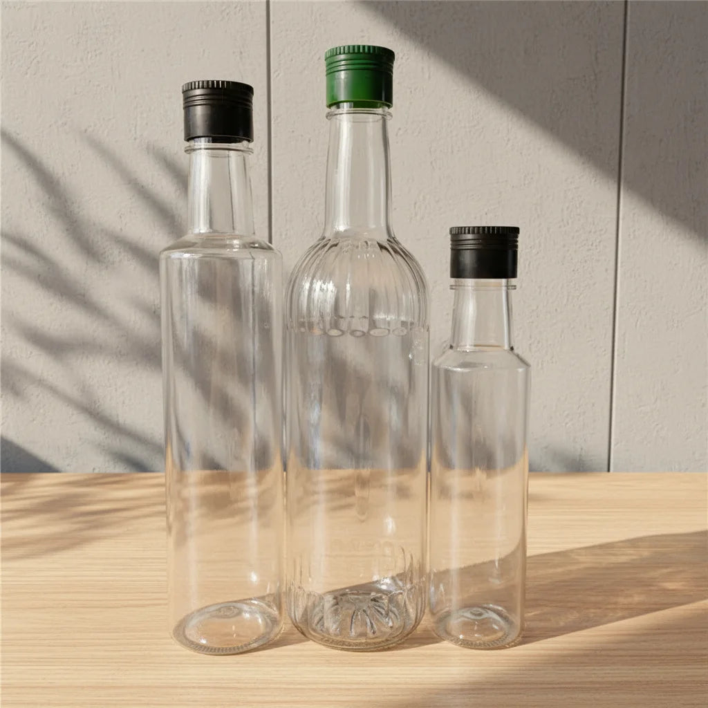 Round Shape 125ml 250ml 500ml 1000ml Plastic Pump Sprayer Bottle for Kitchen Edible Oil and Olive Oil Packaging Container