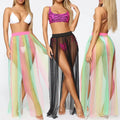 New Summer Long Bottom Skirt Mesh See Through Bikini Cover up Casual Holiday Beach Skirt