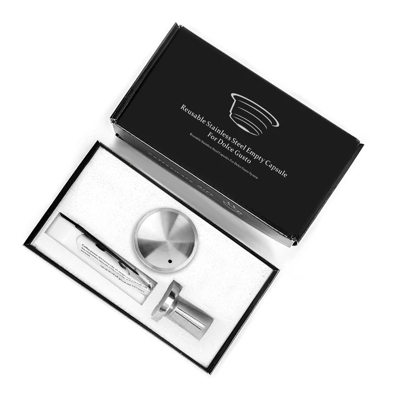E-Commerce 1Pod 1Tamper Set Coffee Maker Offer Rechargeable Coffee Food Grade System Reusable Refillable Dolce Taste Capsules