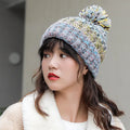 Soft Fleece Lining Knitted Hats Winter Outdoor Warm Beanie