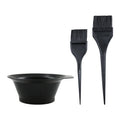 3 PCS Multi-Color Plastic Hair Dye Color Brush and Bowl Set with Tint Comb for Salon Use-Easy Mixing Hair Coloring Application