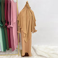 Hot Selling Abaya Women Islamic Dress Hijab Scarf Two Layers Khimar With Inner Dress Set