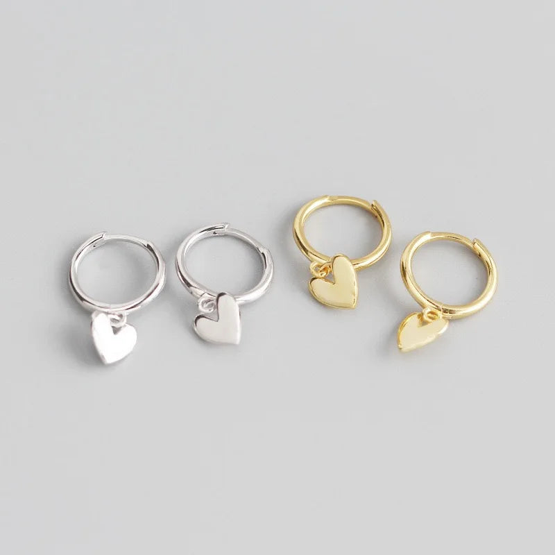 2022 NEW Fashion Earring Charms 925 Sterling Silver Hoop Custom Gold Plated Heart Earrings Wedding Luxury Jewelry Women