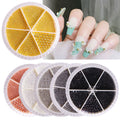 Beauty Nail Decoration Multi Size Round Beads Accessories Crystal Pearl Nail Rhinestones