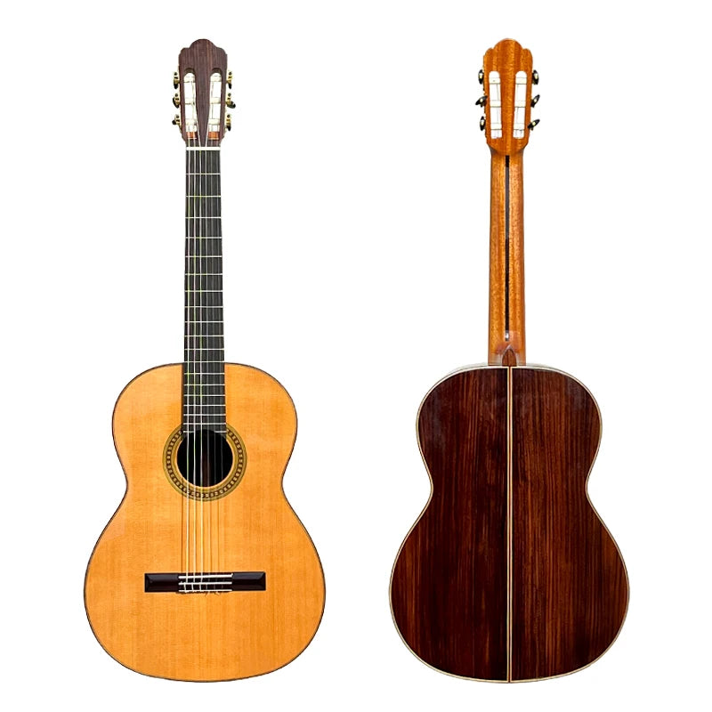 Aiersi Handmade Professional Rosewood Back&Side All Solid Traditional Nylon String Spanish Classical Guitar