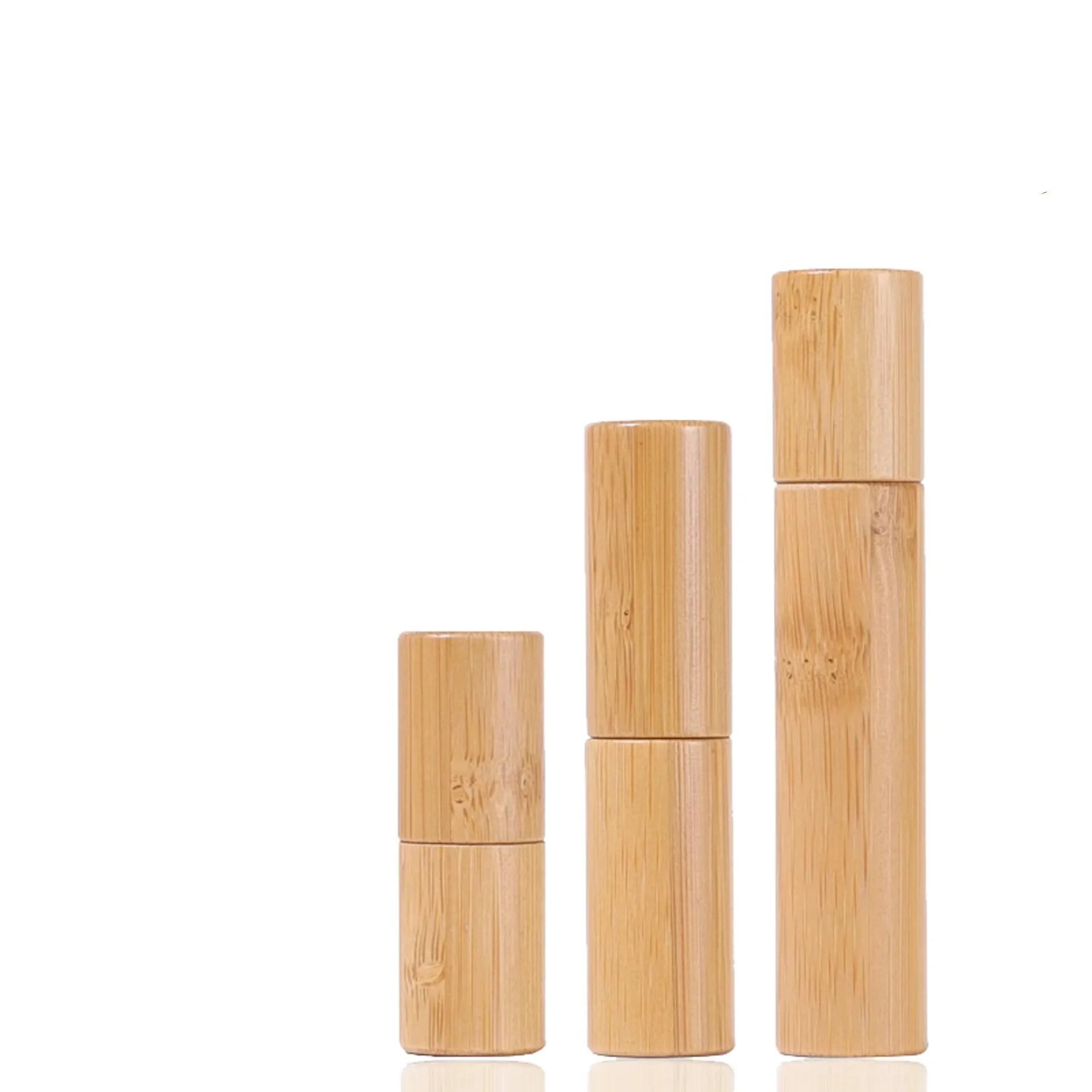 Free Sample Eco-Friendly Recycled Bamboo Roller Bottle Customized 1oz 3ml 5ml 10ml Metal for Ball Glass Essence Oil Skin Care