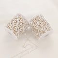 Stainless Steel Heart Oval Beads Artificial Pearl Chains for DIT Jewelry Making Necklace Bracelet Accessories