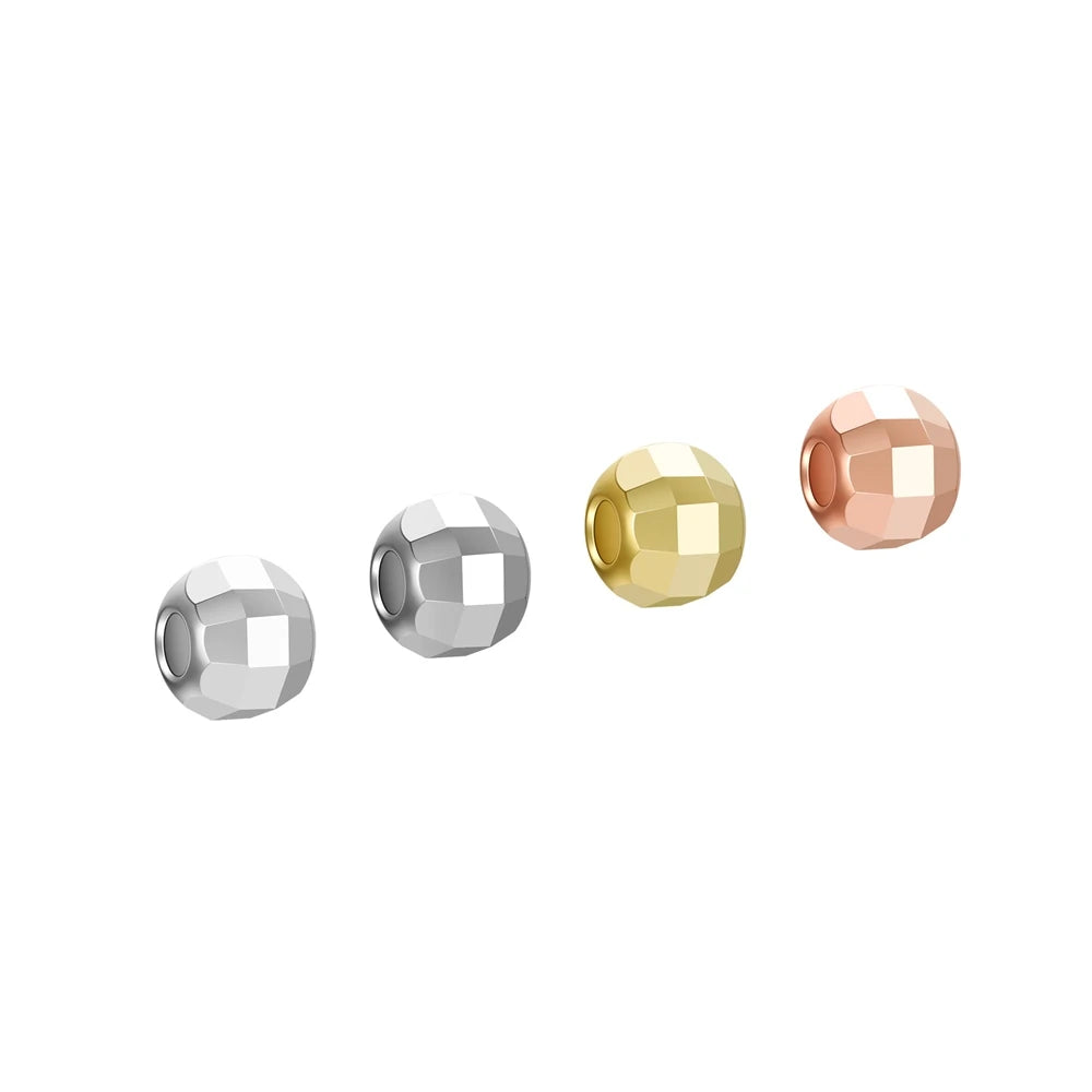 Good Quality Sterling Silver Mirror Spacer Beads for Jewelry Making Bracelets