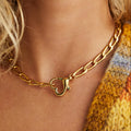 2025 Trendy Heart Necklace Chain Necklace Waterproof Jewelry 18K Gold Plated Necklace for Women Girls
