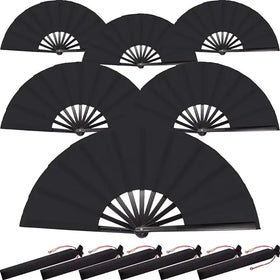 Stock 33cm Hand Fan Folding Chinese Tai Chi Yoga Kung Fu Fan Plastic Ribs Dance Performance