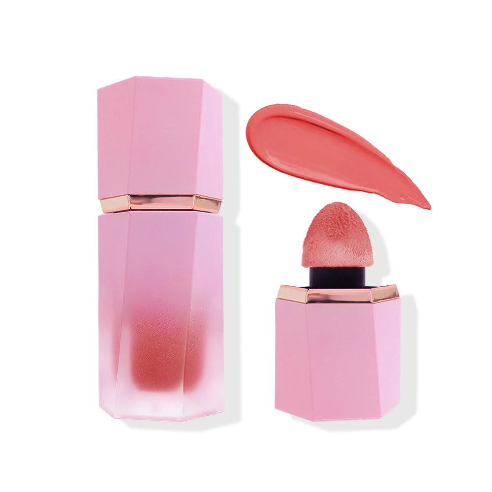 She 8 Colors Liquid Blush for Check With Sponge Waterproof Vegan Liquid Blush Private Label