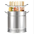 CG-S20 Stick Positions Outdoor Portable Stainless Steel BBQ Smokeless Operation-free Charcoal Camping Barbecue Cooking Grill