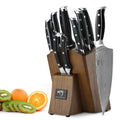 Damascus Kitchen Knife Set 9 Pieces Chef Knife Set with Comfortable Ergonomic ABS Handle