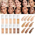 Long-Lasting Vegan Cream Liquid Foundation for Dark Skin Tone Oil-Free Sunscreen Whitening Concealer Mineral Ingredient