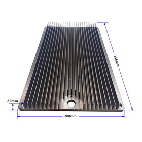Diablo QB648 Radiator 100-180W Led Grow Light Board Heatsink 1.8kg IP66 Rated Aluminum Alloy Black Anodized 3-Year Warranty 200