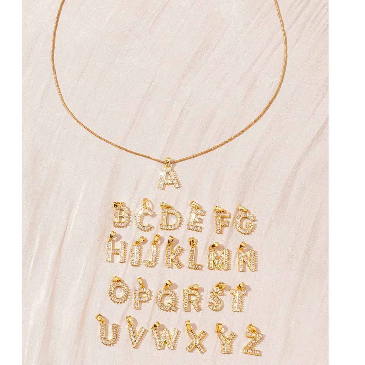 26 English Letter Necklace Cross-Border New Simple Light Luxury Niche Design Senior Collarbone Chain Wholesale