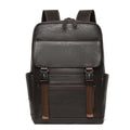 Hot Sale China Wholesale Pu Leather Durable Fashion Simple Travel Waterproof Laptop Backpack Zipper Closure USB Port Polyester