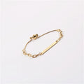Women Popular Stainless Steel Adjustable Link Chain Personalized Plain ID Engraved Bar Bracelet MegaBDM