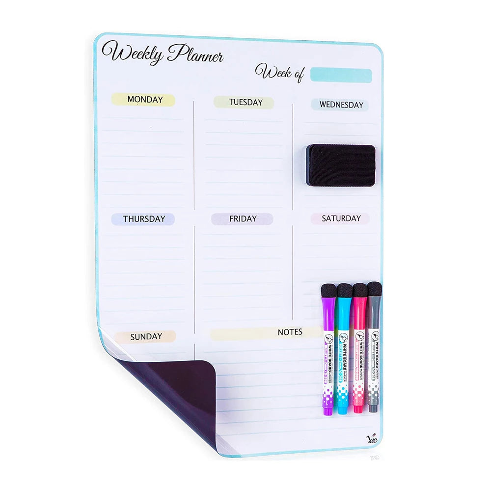 Magnetic Materials Fridge Calendar Sticker for Planning Daily Weekly and Monthly Activities Chores Fridge Magnets Sticker