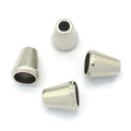 Zinc Alloy Custom Bell Plug Metal Pull Rope Head Locking Device Silver End Stopper for Waterproof