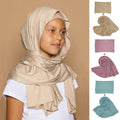 Wholesale Hijab Supplier 170*55cm Plain Wraps Shawls Modal Muslim Women Scarves With Matching Undercap Cotton Jersey Hijab Sets