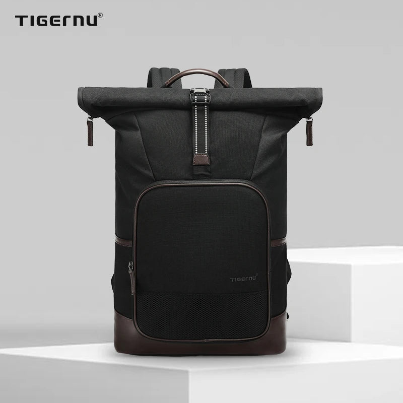 Tigernu T-B9009 Customized Travel Backpack With logo Ergonomics Black Nylon Daily Life Brevite Backpack for Man
