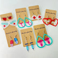 Fashion Nurse Geometric Acrylic Earrings Personalized Healthcare Worker Pills Stethoscope Syringe EKG Earrings