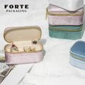 FORTE Travelling Carry-on Velvet Elegant Box Portable High Volume Custom Storage Case Small Travel Jewelry Boxes Custom Logo