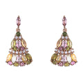Noble Rose Gold Plated 925 Sterling Silver Natural Tourmaline Drop Earrings for Women Mother's Day Jewelry