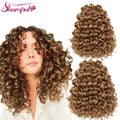 Wholesale Short Gogo Curly Crochet Hair Extensions Synthetic Wavy Curly Braids Deep Faux Curly Crochet Braids