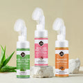 Private Label Deep Cleansing Face Wash Facial Cleanser Turmeric Aloe Vera Whitening Acne Foam Rose Rice Water Mousse MegaBDM