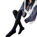 New Design Lovely Japanese Girls Ladies Over Knee Socks Striped Double Needle Double Way Wholesale Stockings Women's Socks