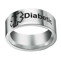 Factory Wholesale  8mm Diabetic Ring  Men's Titanium Steel Stainless Steel Glossy Ring Jewelry