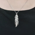 New Sterling 925 Silver Jewelry Feather Pendant Custom Jewelry Luxury Charm With CZ Stones Fashion Jewelry Necklaces