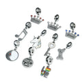 Many Design Custom Making CZ Setting Stainless Steel Crown Charms Spacer Beads Findings for Bracelet Making