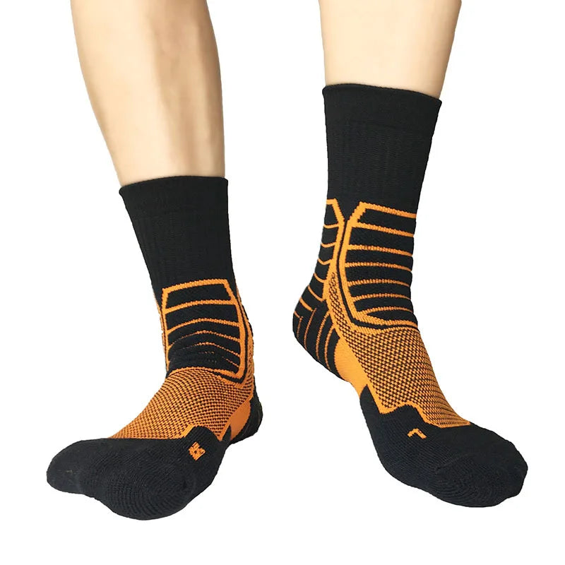 Xinanghui Professional Cotton Basketball Compression Anti slip Shock-absorbing Ankle Socks Men