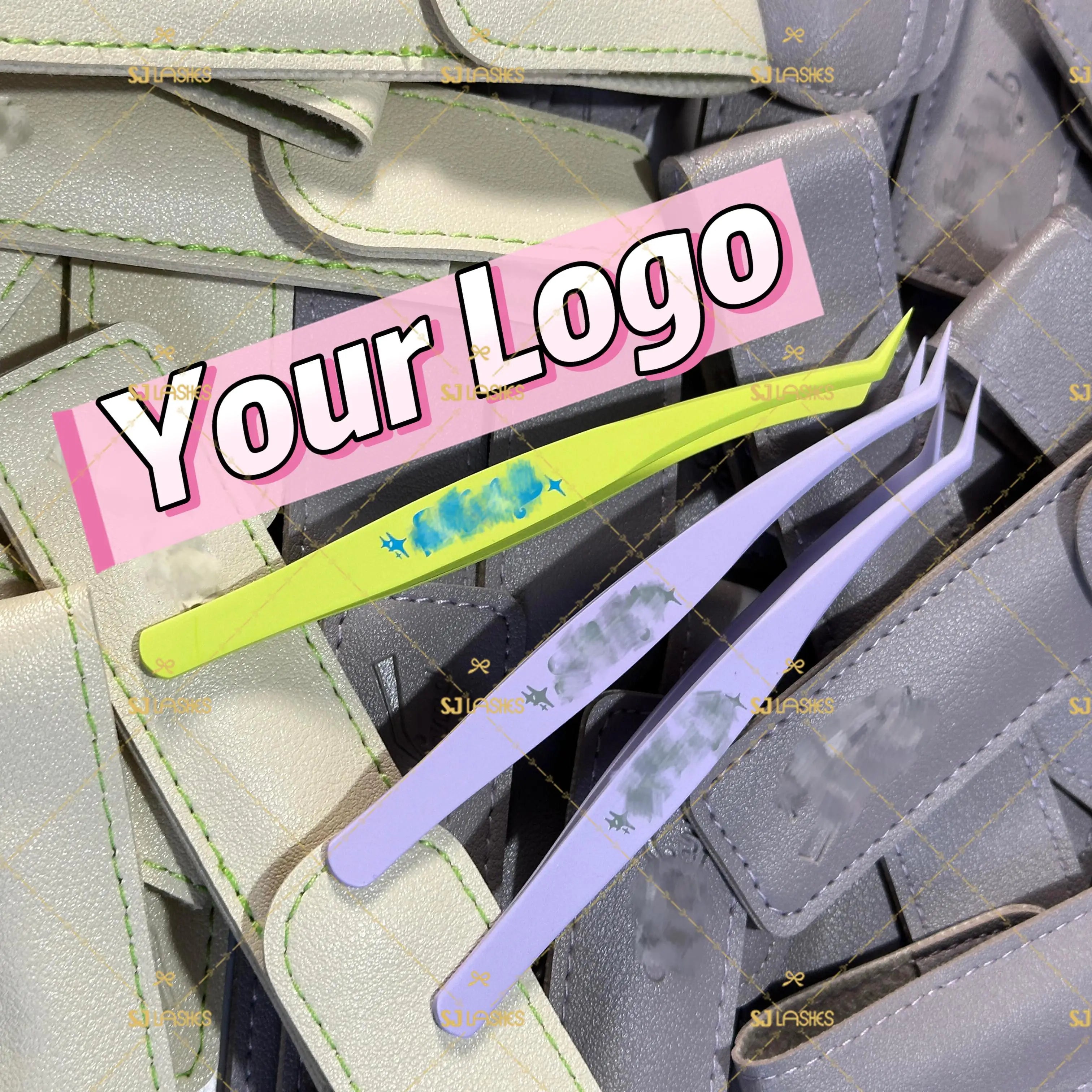 Anti-Sticky Lash Tweezers for Press on Lashes with Private Logo