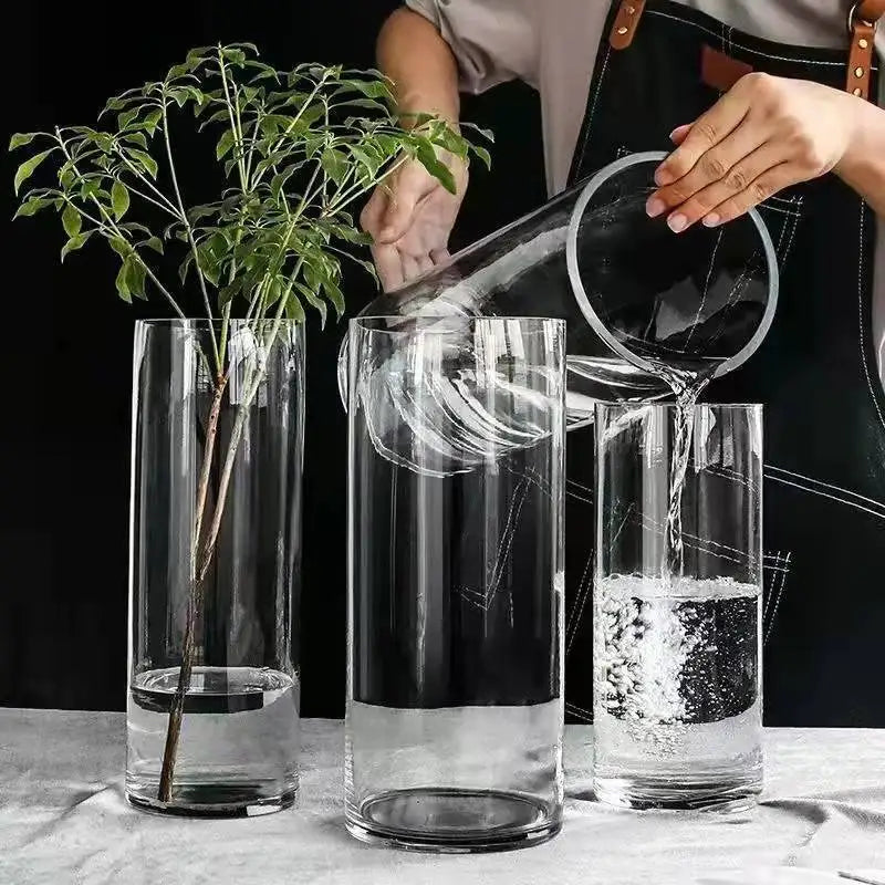 Classic Large Size Home Decoration Glass Vase