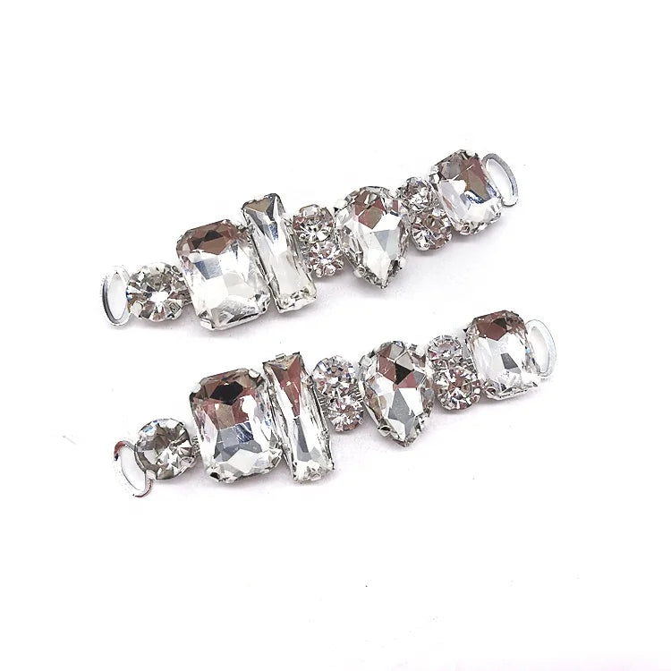 Wholesale 8cm Crystal Glass Stone Rhinestone Connector for Bikini Garment Hat Shoe Accessories