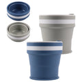 BPA Free Reusable Outdoor Food Grade Silicone Folding Drinking Cup Travel Coffee Mug Cup 350ML Silicone Collapsible Cup with Lid